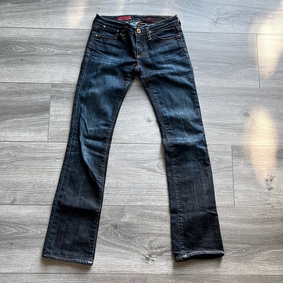AG The Kiss Dark Blue Straight-Leg Denim Jean - Picture 2 of 7